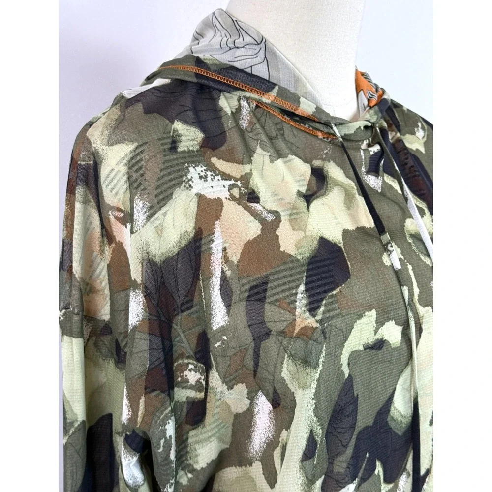 Petit Pois by Viviana G Women Camouflage Double Print Reversible Hoodie Small